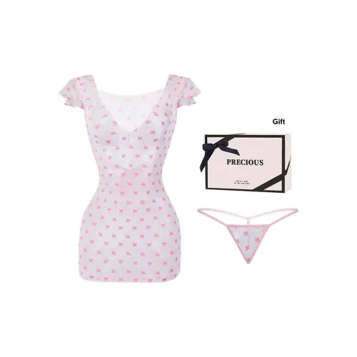 TLXT Розовый [Юбка-бодикон + T Брюки] Женские Ночные сорочки