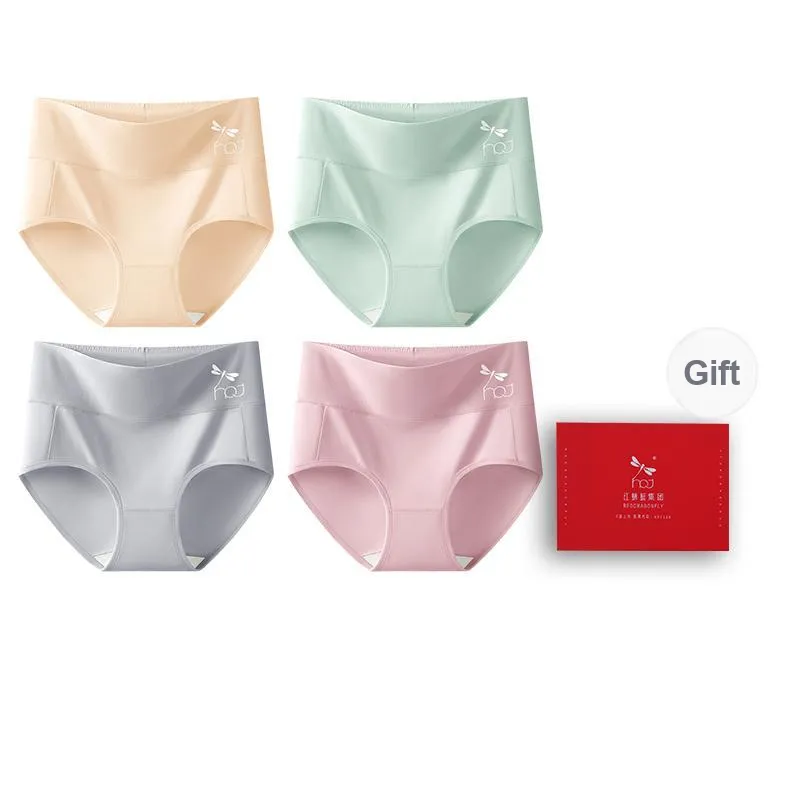 RED DRAGONFLY Cotton Panties Women's 4 Piece Gift Box Sets-8