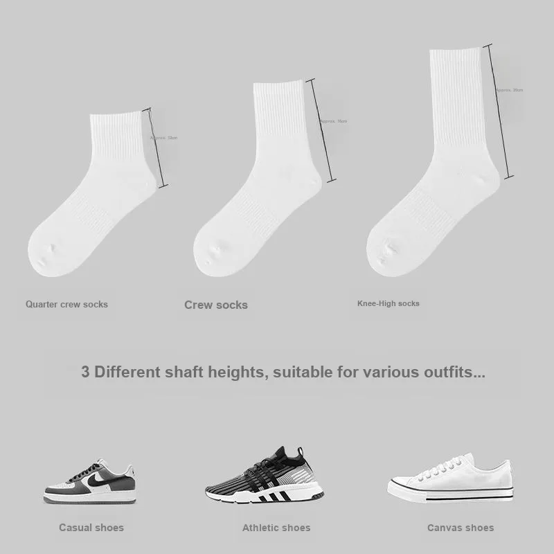 MIIOW Mid Calf Socks Men's 5 Pack-24