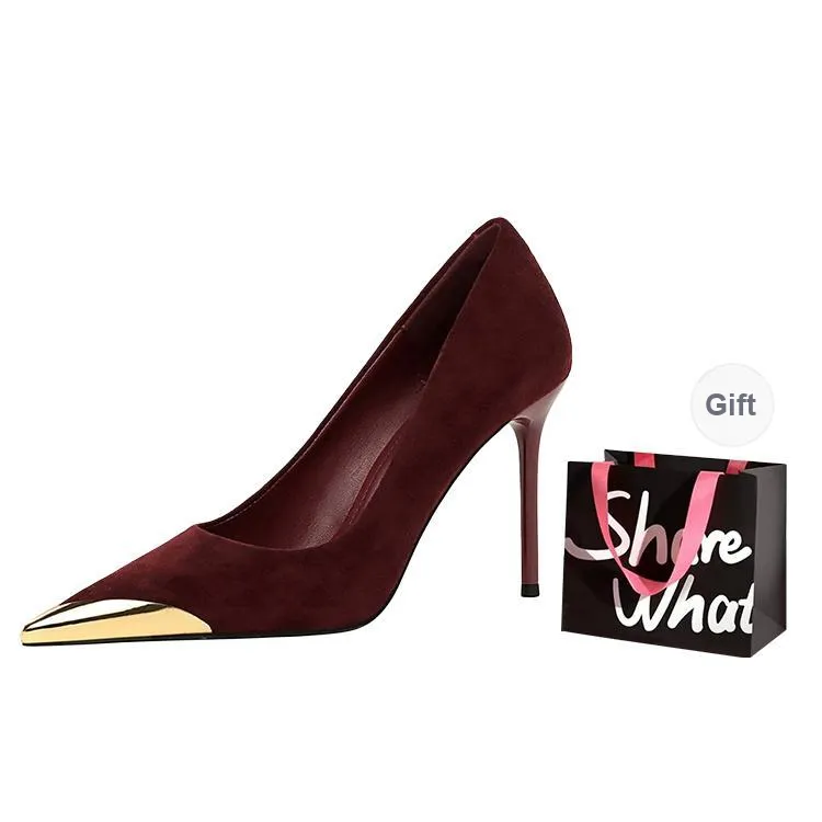 BIGTREE Slim Heel High Heels Women's-4