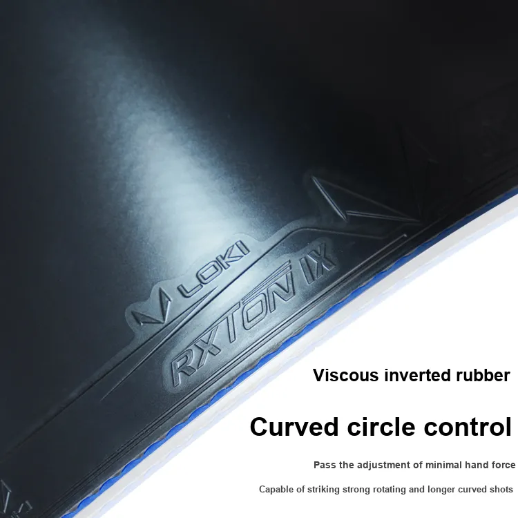 LOKI Ryzen 9 Table Tennis Rubbers Rubber Inverted Rubber Curved Circle Compatibility Advanced Model, Adults Thick 2.1mm-3