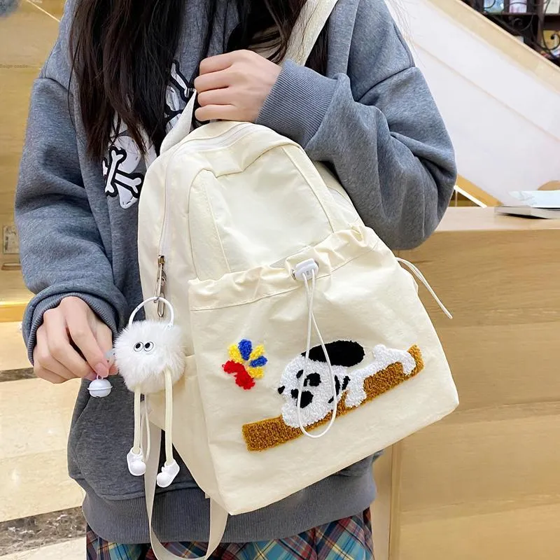 Alcohol Dragon Nylon Backpack Regular Women's Multicolor-12