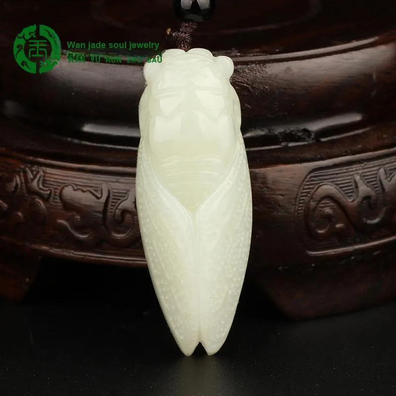 WANYUHUN Hetian Jade Pendants White Jade Unisex-1