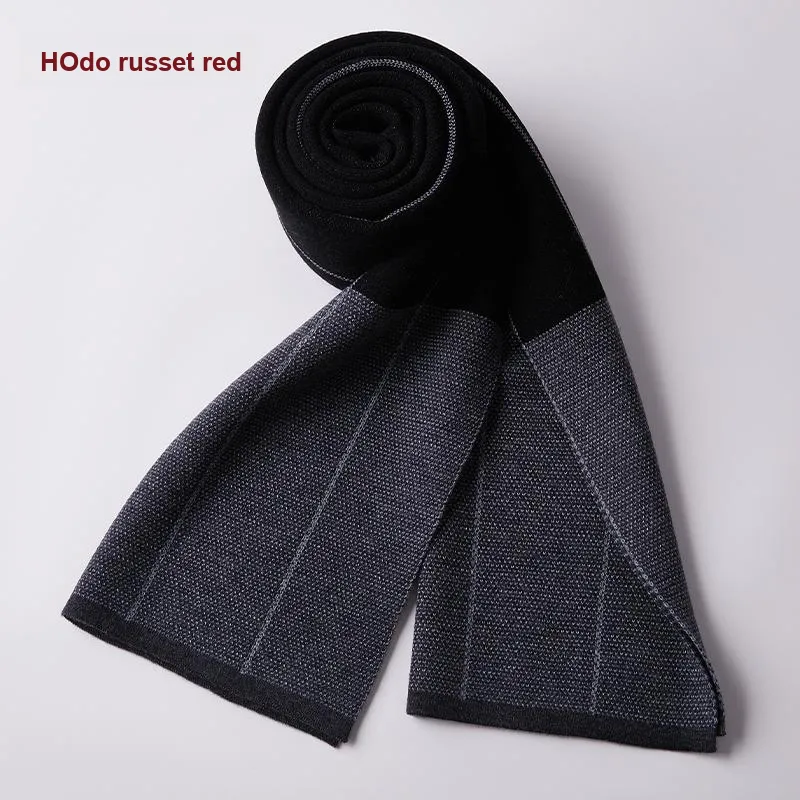 Red bean Knit Scarves Men-1
