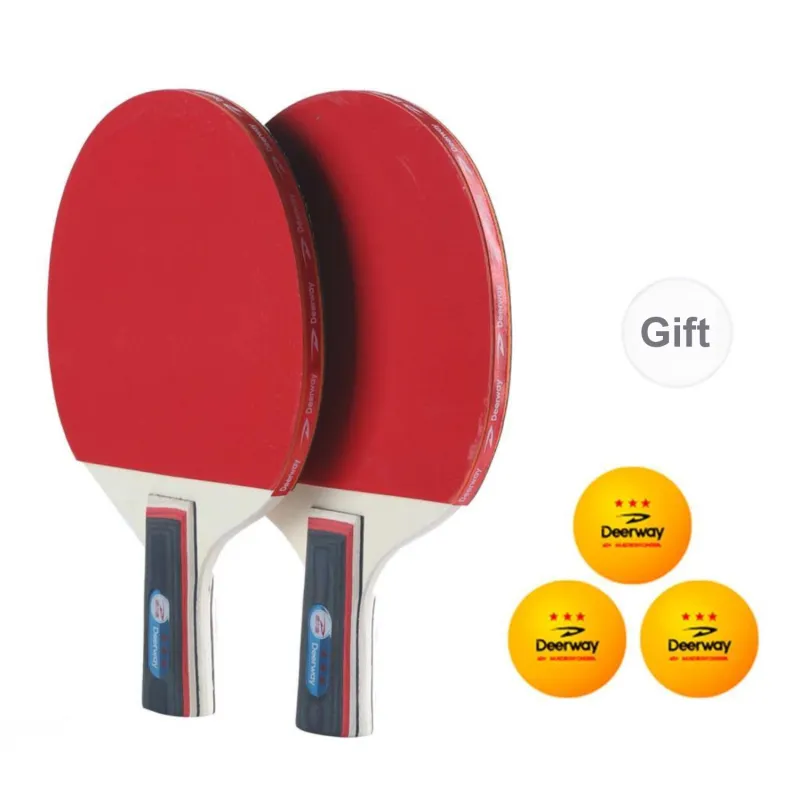 DEERWAY Ping Pong Paddles Unisex 5 Layer Poplar Base With Fragrance Carbon-3