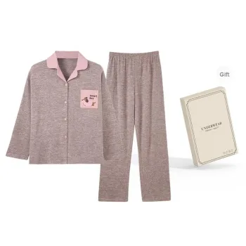 O'MESIK Pajama Set Women's Gray Pink