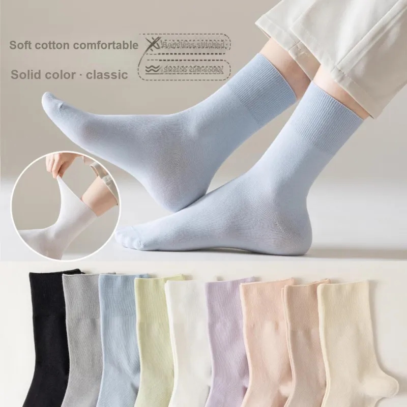 MIIOW Mid Calf Socks Women's 5 Pack-1