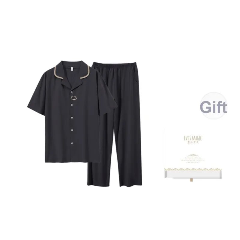 XIA.WA.ZHI.XIU Pajama Set Men's Two Piece Set-7