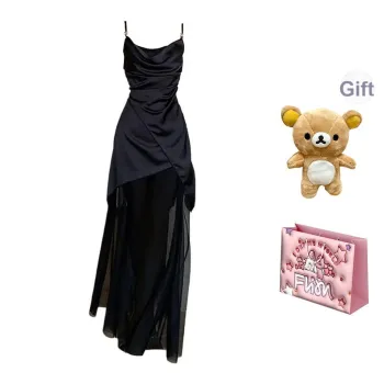 FLIM Slip Dresses Women's Black Bear Box