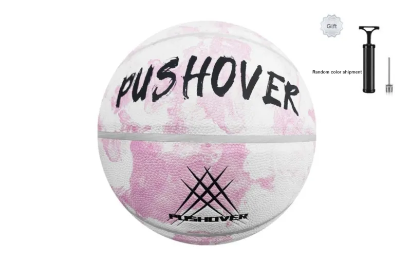 PUSHOVER PU Basketball Pink Size 7 Training Unisex-9
