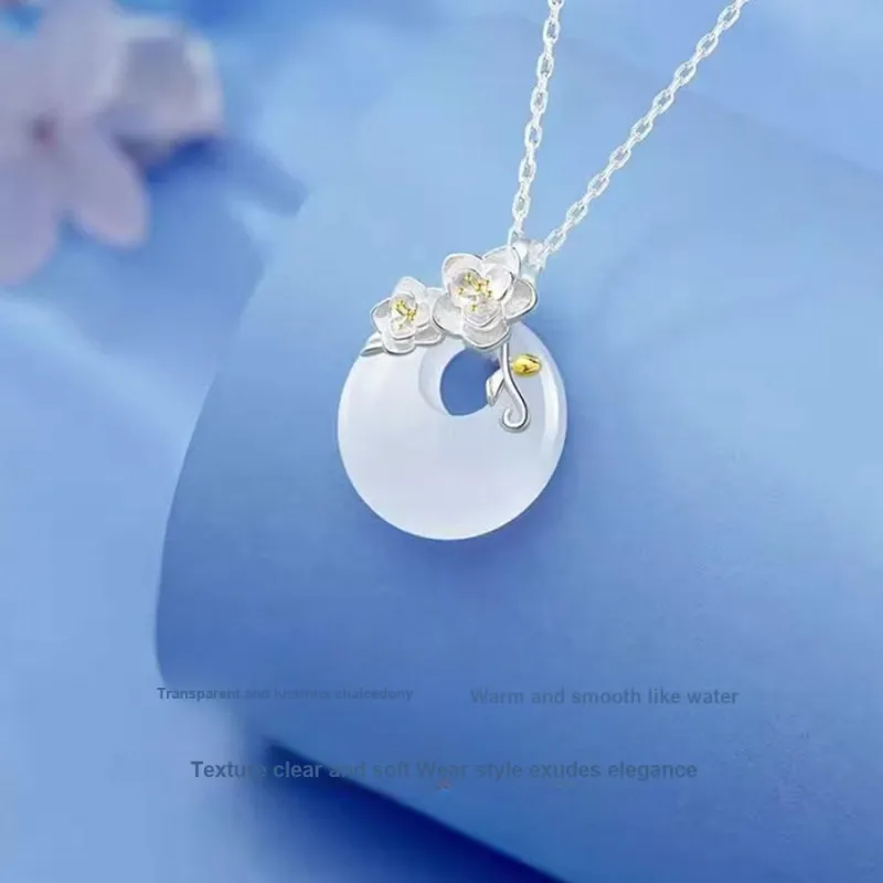 Master Kim Chalcedony Jade Necklaces Women's-3