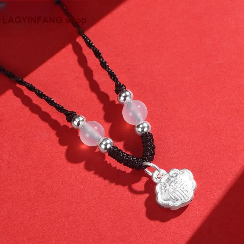Wylyp 999 Fine Silver Necklaces Women's Silver-4