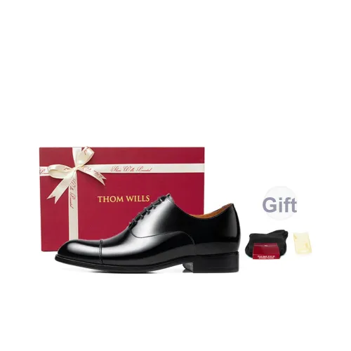 THOM WILLS Британский Бизнес Блестящий Оксфорд Обувь Туфли Мужской Черный