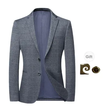 PIERRE CARDIN Business Suit Men's Blue Gray