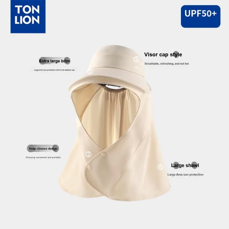 Tonlion Polyamide Sun Protection Hats Unisex-2