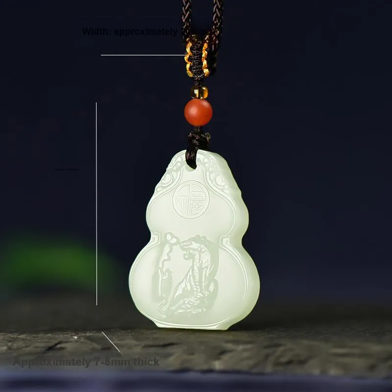 KUNYUYAO Hetian Jade Pendants White Jade Unisex-17