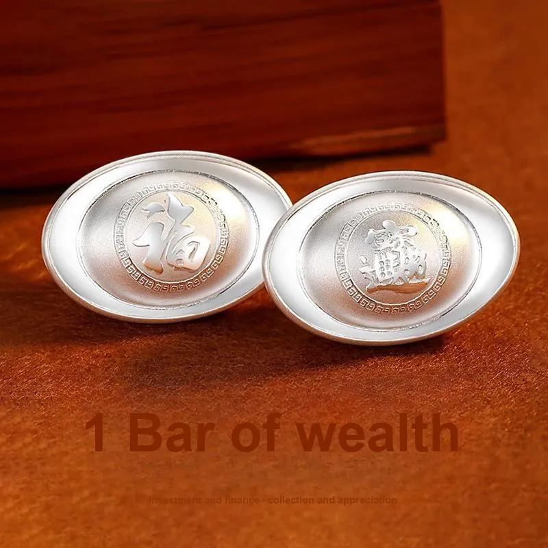 YASHENGZHUBAO 999 Fine Silver Silver Yuanbao Unisex-2