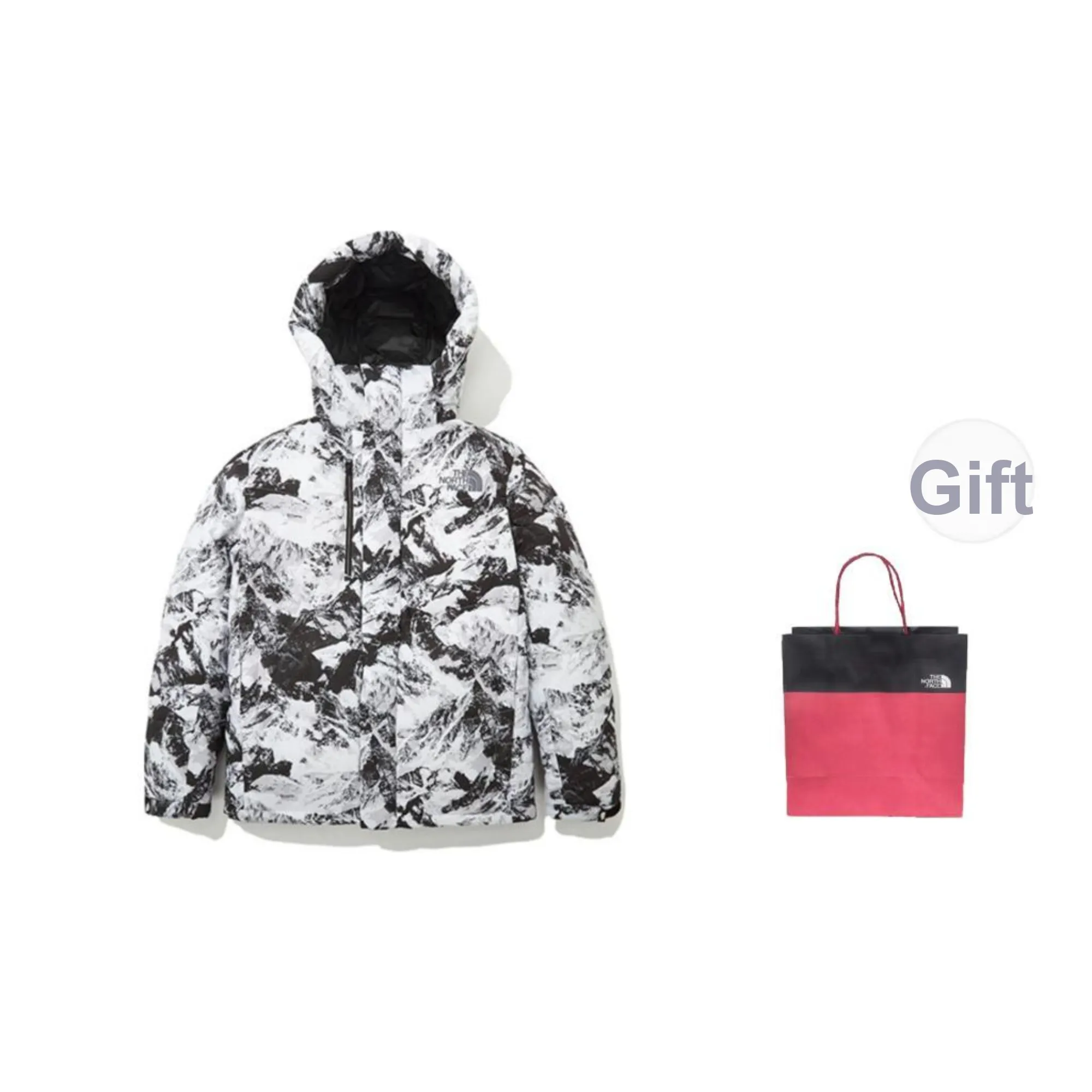 THE NORTH FACE Jacket Unisex Snow Mountain White Includes Shopping Bag