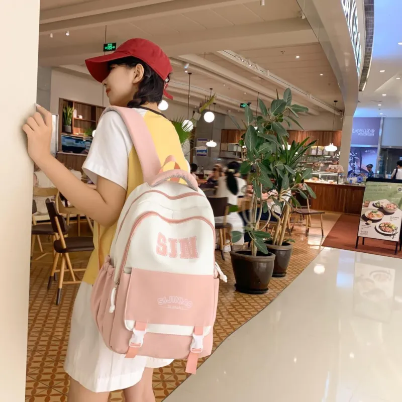 Tong Tong Rabbit Nylon Backpack Women's Black/Purple/Pink/Red/Blue-10
