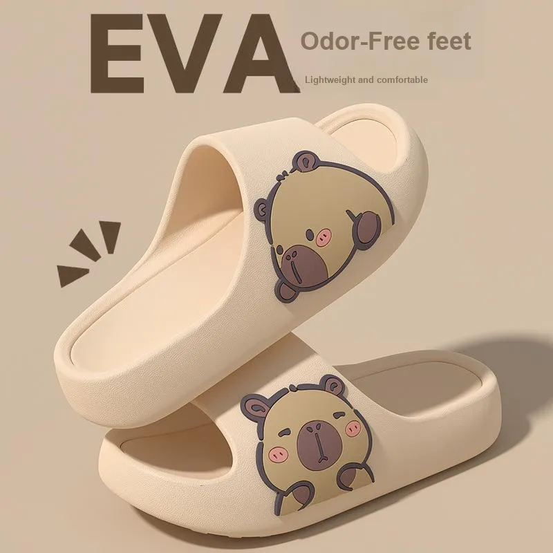 LUNNIFEIYA Slip Resistant, Squashy And Bouncy Feeling, Home Bathing Sandal Yellow, Purple, Black, Khaki-9