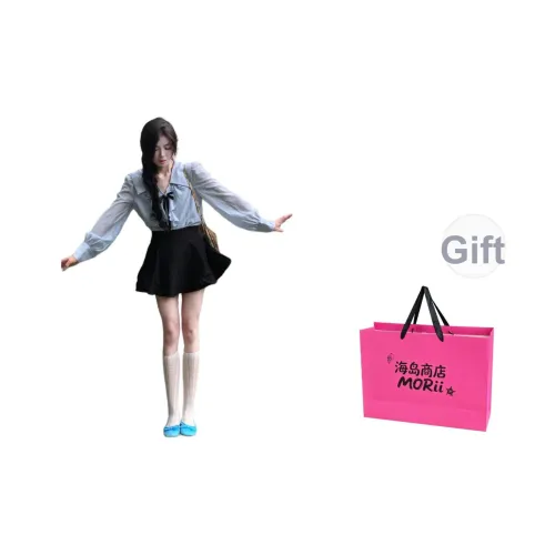 MORii Blue Women's Shirts MORii Синие Женские Рубашки