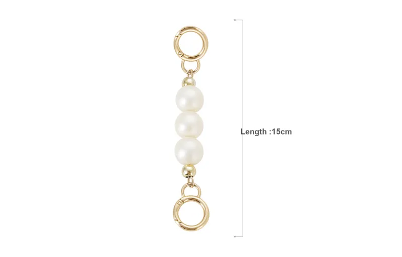 Lan Bao Fan Alloy Bag Strap Women's Gold Tone-6