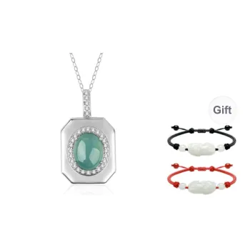 Yi Zhen Ge Ice Glutinous Jadeite Necklaces Women's