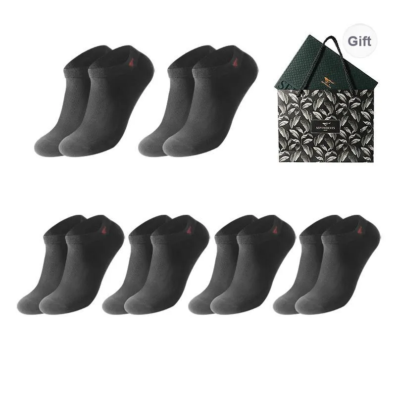 SEPTWOLVES Ankle Socks Summer Model Men's 6 Pairs Gift Box Sets+Shopping Bag-2