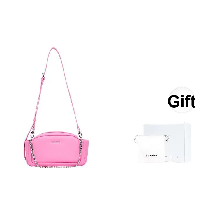 Karkki Leather Crossbody Bag Women's Barbie Pink
