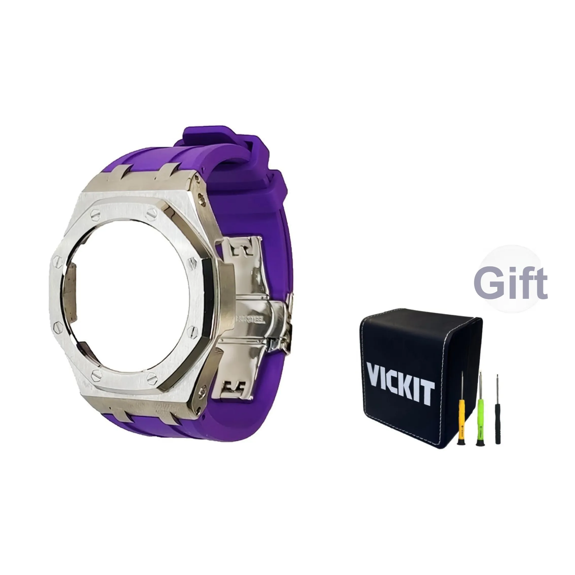 Vickit Защитный чехол CASIO Нержавеющая сталь Корпус Материал GA2100 GA2110 GAB2102