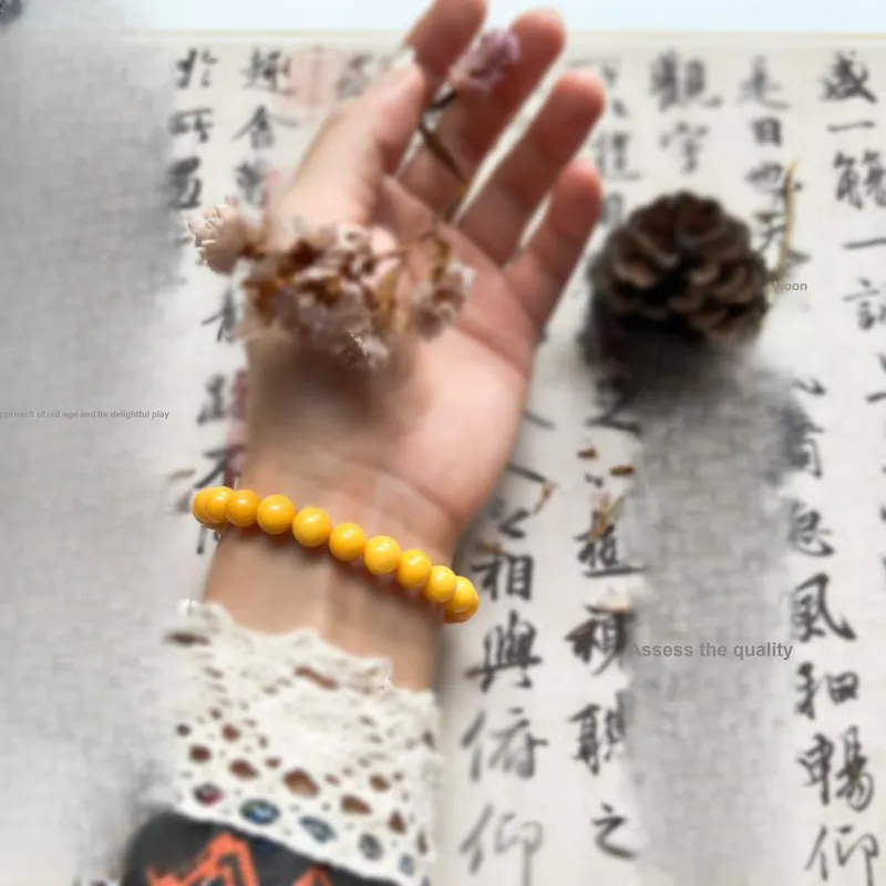 Abby's Wonderland Beeswax Jade Bracelets Unisex-4