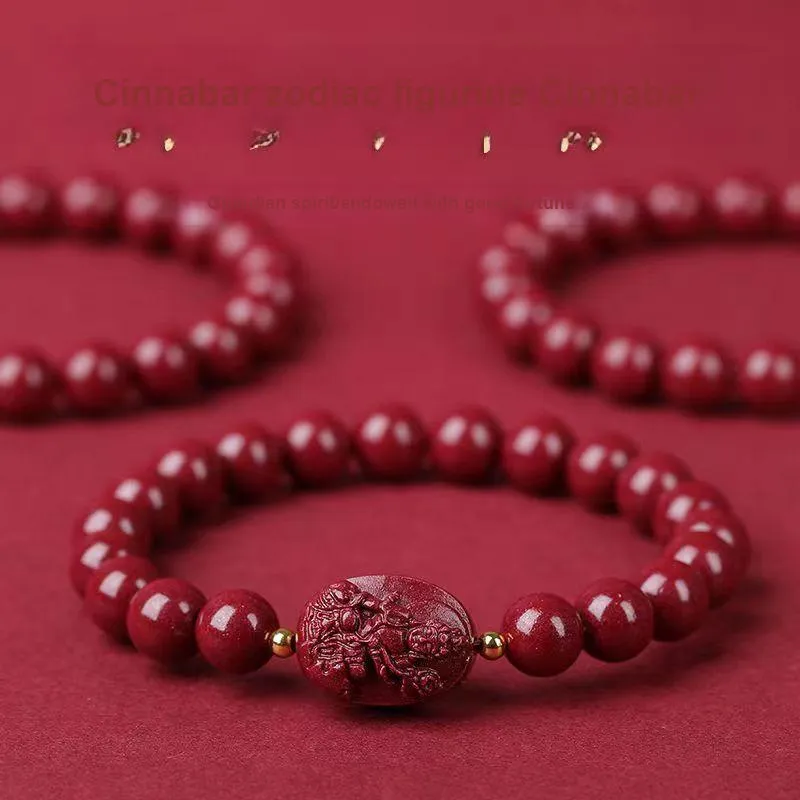 LOVING Cinnabar Jade Bracelets Women's-10
