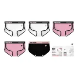 5 Pack (2 White+2 Pink+1 Black)