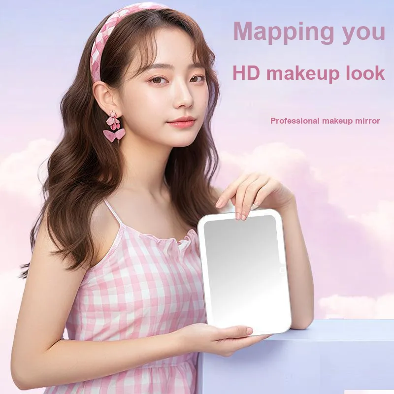 Disney x Tricolor Light Adjustable Make Up Mirrors Compact And Lightweight-8