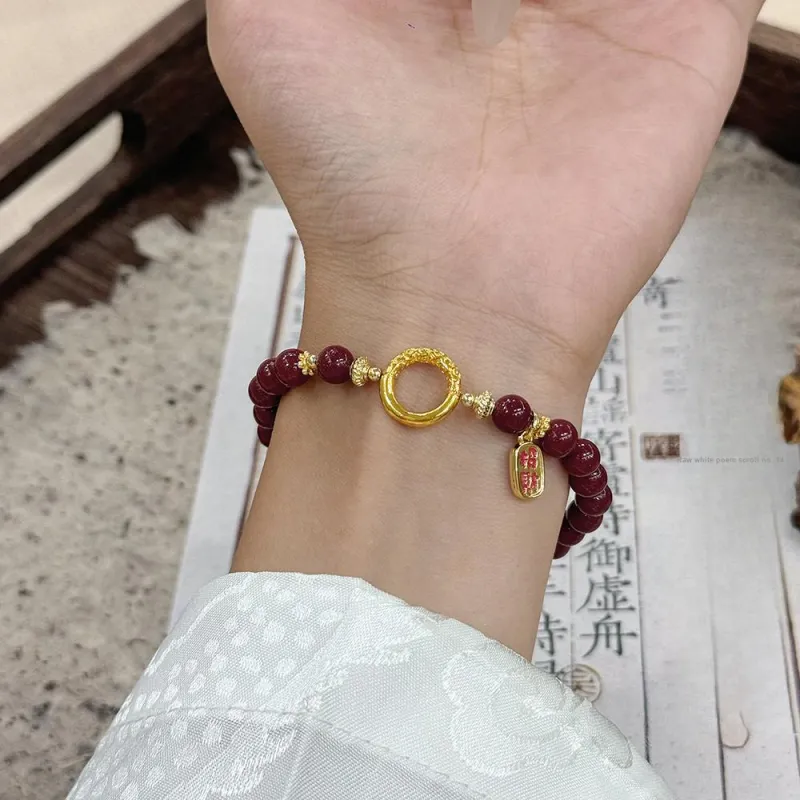 PUTUOSHANWENCHUANG Chalcedony Bracelets Women's-1