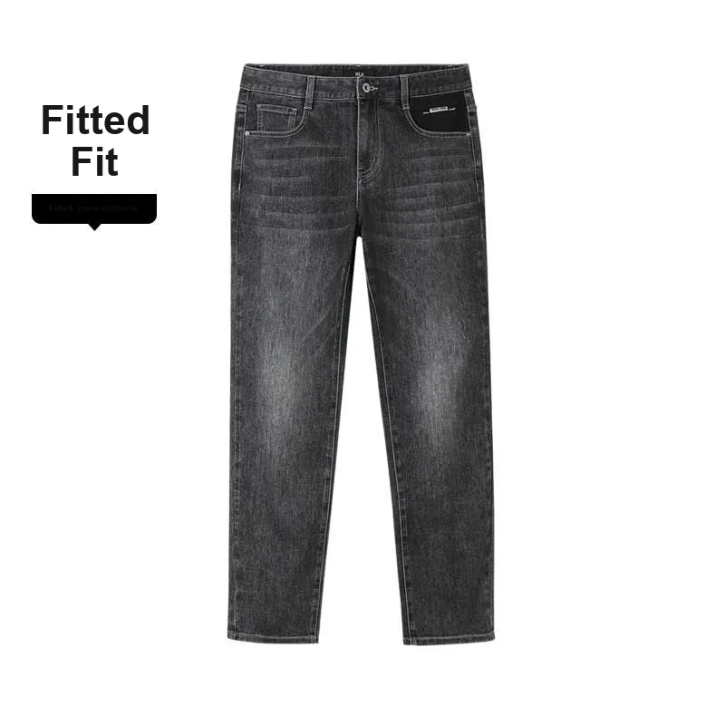 HLA Jeans Men Black Denim Gradient Dark 01-4