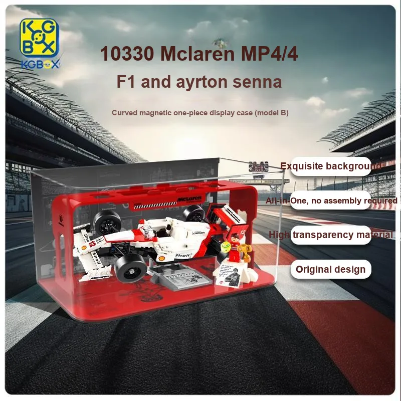 KGBOX ICONS10330 McLaren MP4/4F1 With Ayrton Senna Racing Display Case Model Accessories-14