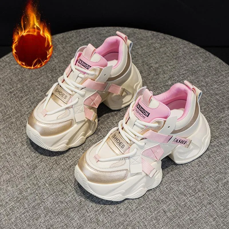 Ruomini Anti Slip And Wear Resistant Height Increasing Low Top Chunky Sneakers Women's-11