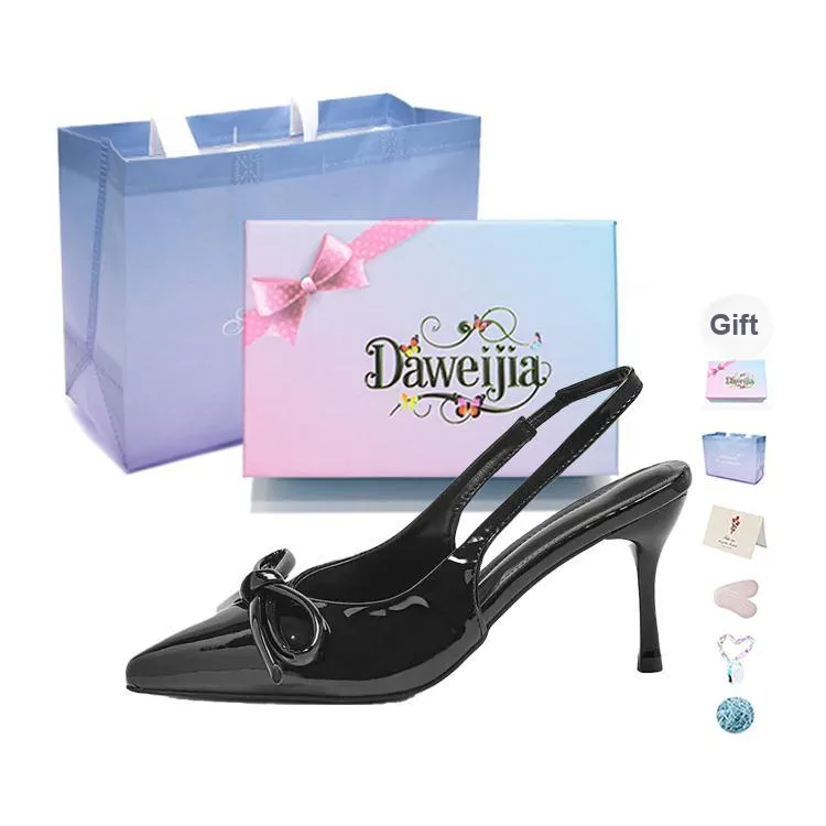 Dawei's House High Heels Women's Bowknot Box-6