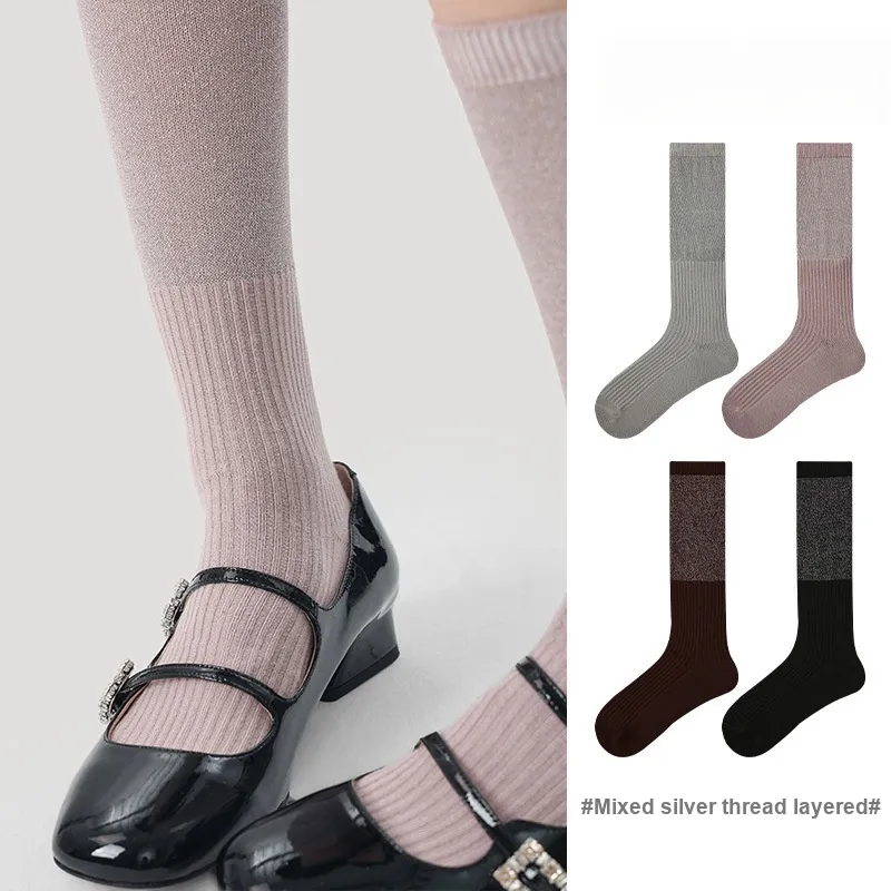 Vine Color Knee High Socks Unisex 3 Pack-1