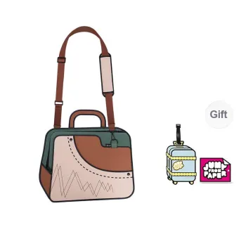 JumpFromPaper Synthetic Leather Nylon Portable Crossbody Bag Shoulder Bag Regular Women's Denim Pink/Matcha Green