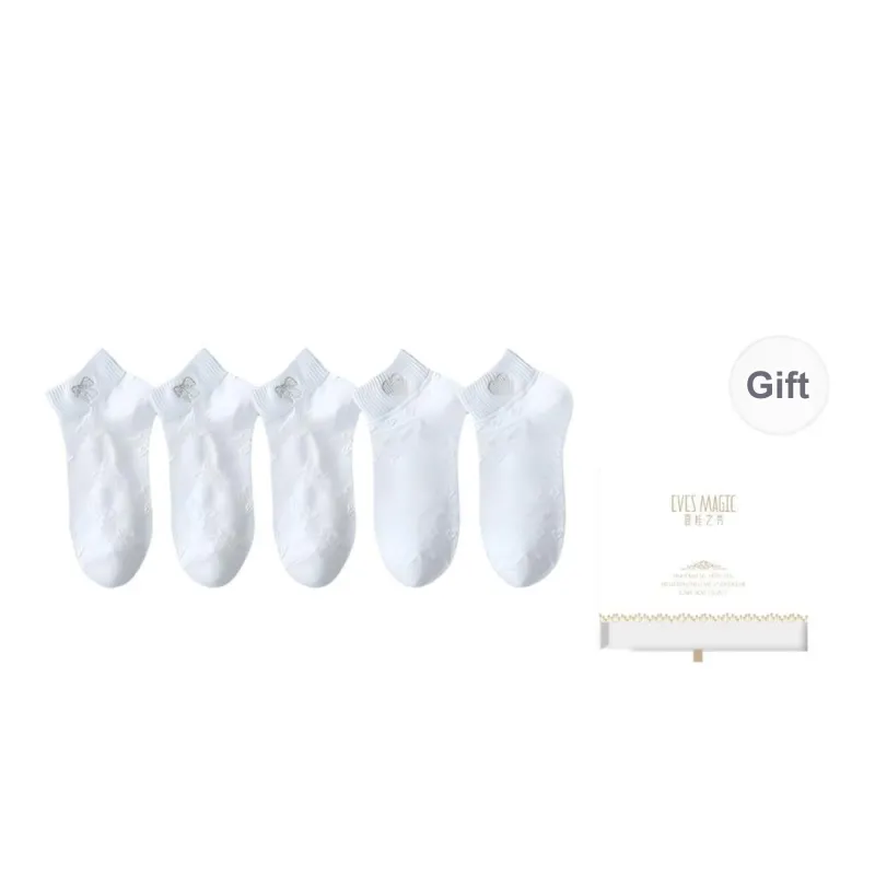 XIA.WA.ZHI.XIU Ankle Socks Women's Box 5 Pack-15