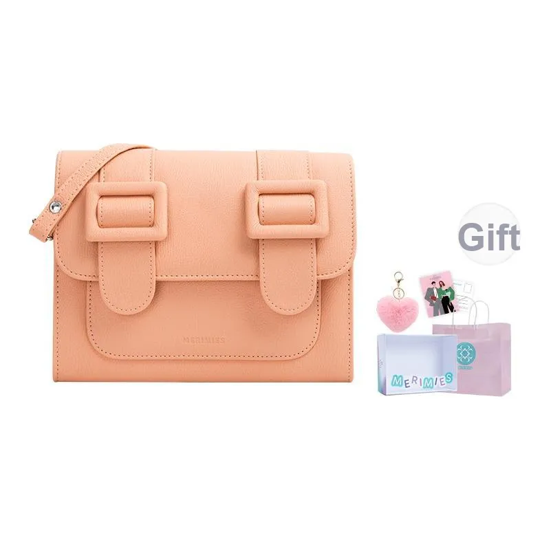 MERIMIES ПВХ Почтовая сумка Сумка через плечо Средняя Женская Однотонная Светло-розовая