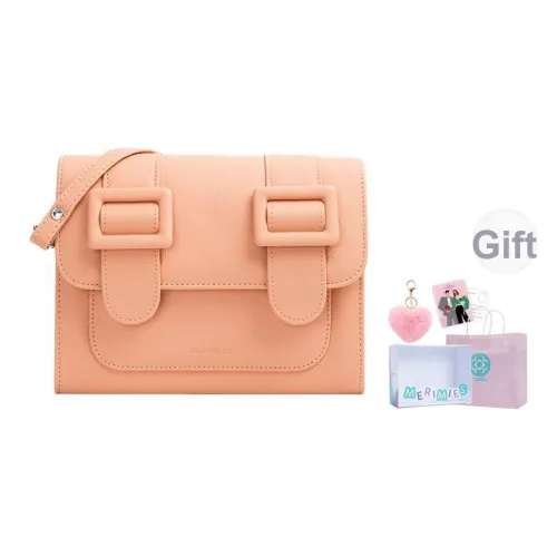 MERIMIES ПВХ Почтовая сумка Сумка через плечо Средняя Женская Однотонная Светло-розовая