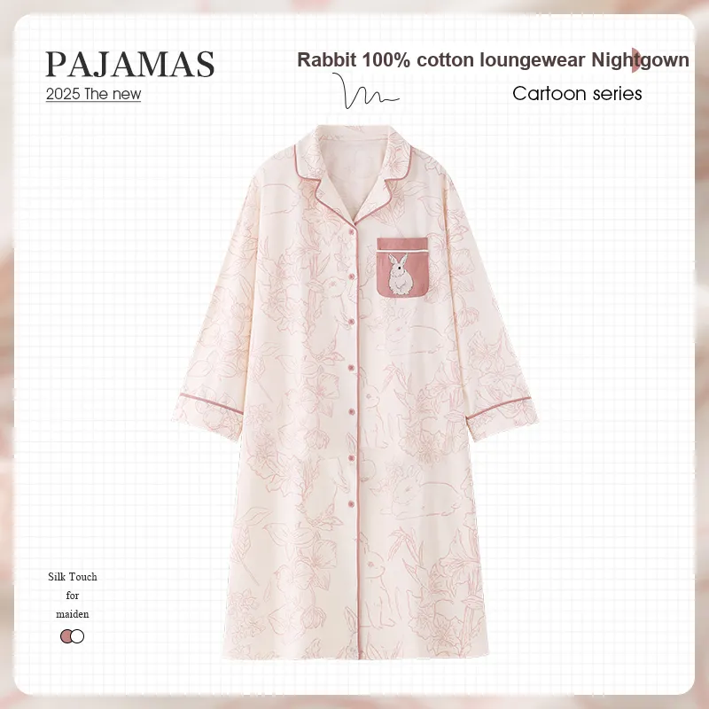 Han Ziduo Nightgown Women's Pink-1