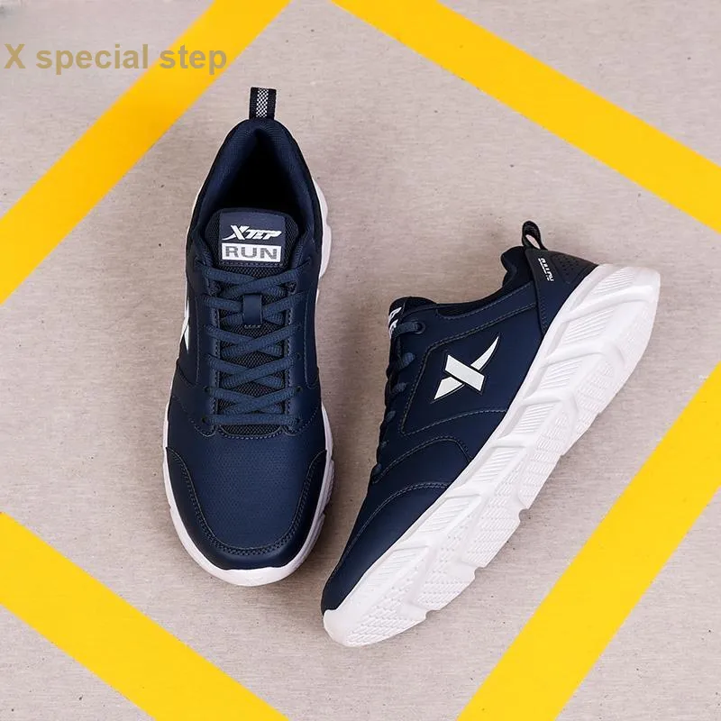 XTEP Wear resistant And Waterproof Low Top Running Shoes Men's Dark Blue-6