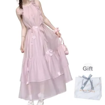 GOSO Sleeveless Dresses Women's Pink