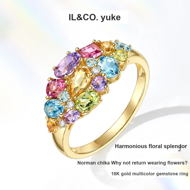 IL&CO. Natural Tourmaline Rings Women's-1