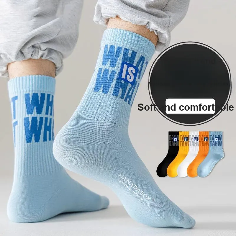 LUOLIAN Mid Calf Socks Unisex 5 Pack-39