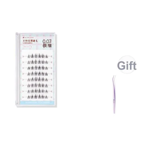 NILIYA Camellia Stemless Клей Бесплатно Накладные ресницы Имитация сегментированных Дружелюбный к новичкам Совместимость